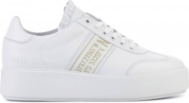 Nubikk Elise GPS leren plateau sneakers wit/goud