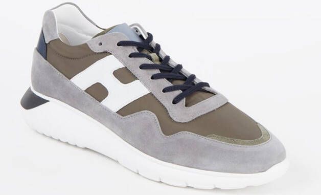Hogan Interactive sneaker van nubuck met suè, de details