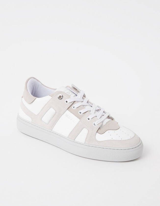 Mason Garments Bari sneaker van leer met suè, de details