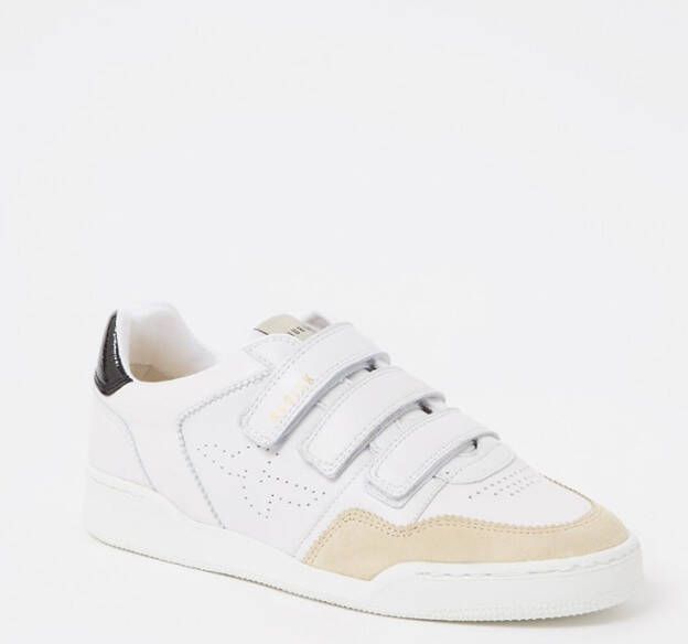 Nubikk Blueberry sneaker van leer met suè, de details