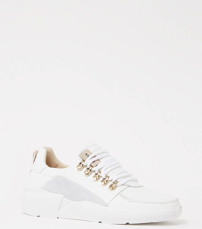 Nubikk Roque Roman L sneaker van leer met suè, de details