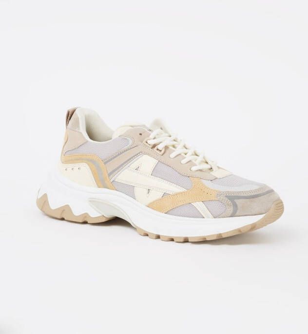 Nubikk Ross Nomad sneaker met nubuck en suè, de details