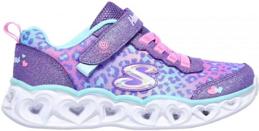 Skechers Sneakers Kids Heart Lights Shimmer Spots Paars