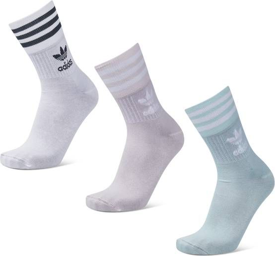 Adidas Originals sokken set van 3 Crew socks lichtroze/wit/mintgroen