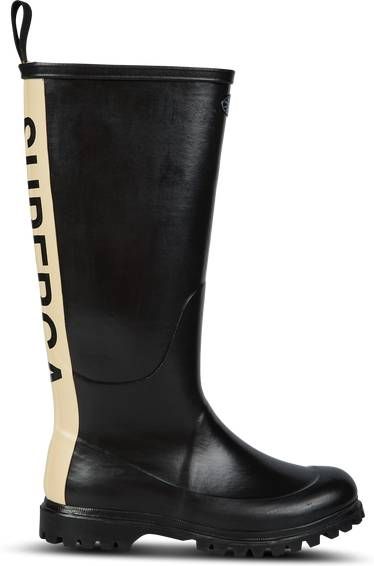 Superga 799 Rubber Boots Lettering , Zwart, Dames