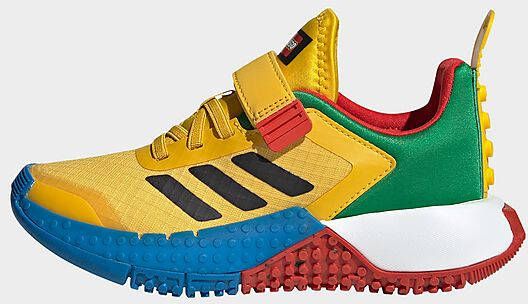 Adidas Sport DNA x LEGO Lifestyle Schoenen met Elastische Veters en Klittenband Eqt Yellow/Core Black/Shock Blue Kind
