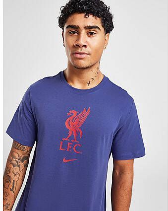 Nike Liverpool FC Crest Short Sleeve T Shirt Purple Heren