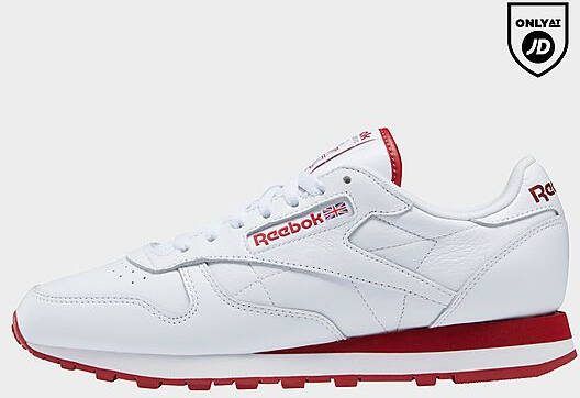 Reebok classic leather schoenen Cloud White/Flash Red/Cloud White Dames