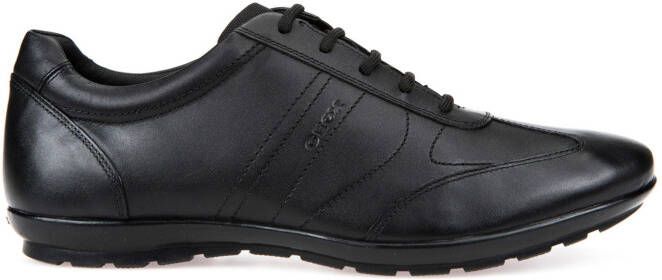 Geox Leather Symbol Trainers , Zwart, Heren