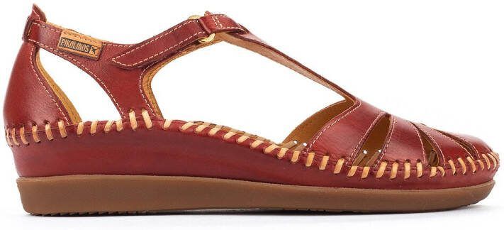 Pikolinos Leren sandalen met sleehak Cadaques