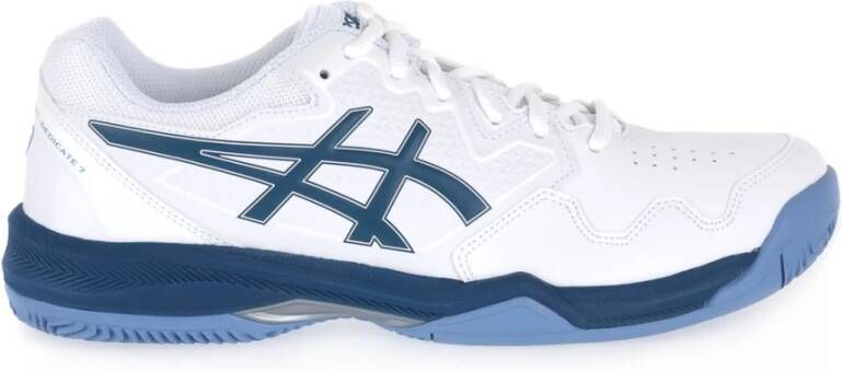Asics gel dedicate 7 clay tennisschoenen wit/blauw heren