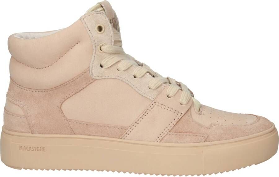 Blackstone Xw42 Hazelnut High Top Sneaker , Beige, Dames