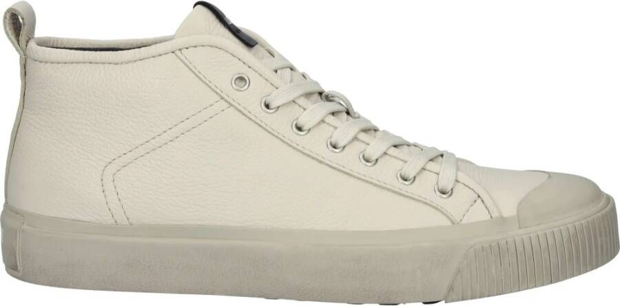 Blackstone Wg63 Off White Mid Sneaker , Beige, Heren