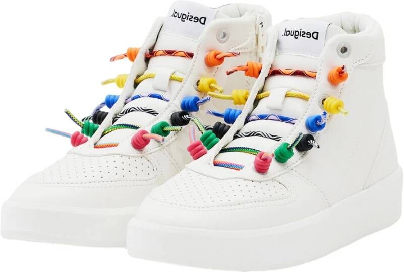 Desigual Schoenen Fancy High Laces 22Wskp03 , Wit, Dames