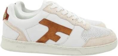 Faguo Hazel Leather Low Top Sneakers , Beige, Heren