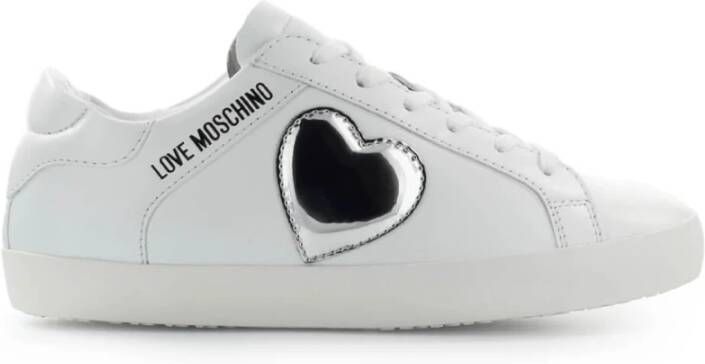Love Moschino Sneakers met hart , Wit, Dames