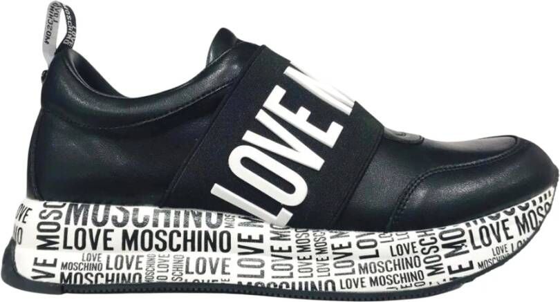Love Moschino Sneakers lopen 40 Vitello Ja15244G0Die00000000 , Zwart, Dames