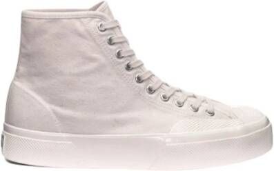 Superga Artefact Selvedge Duck Cotton High Top Sneakers , Wit, Heren