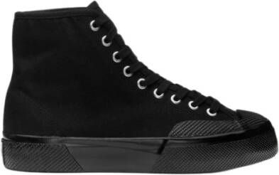 Superga Moleskin 2433 W canvas high top sneakers , Zwart, Heren