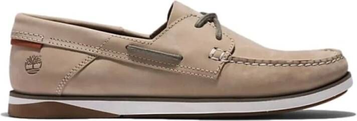 Timberland Atlantic Break Boat Shoe Nubuck , Beige, Heren