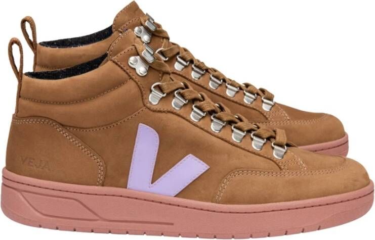 Veja Roraima Mid Sneaker Middenbruin/Lila