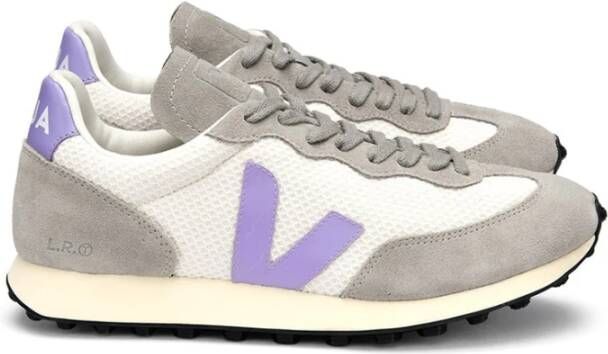 Veja Rio Branco sneaker met suè, de en leren details