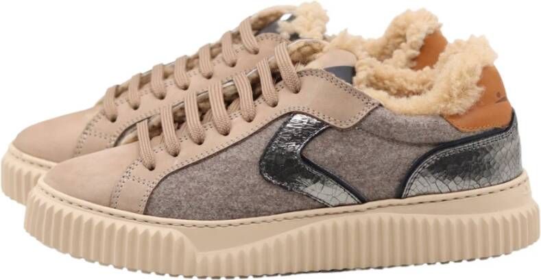 Voile blanche Lipari voor gevoerde sneakers , Beige, Dames