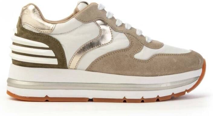 Voile Blanche Beige Lage Sneakers Maran Power