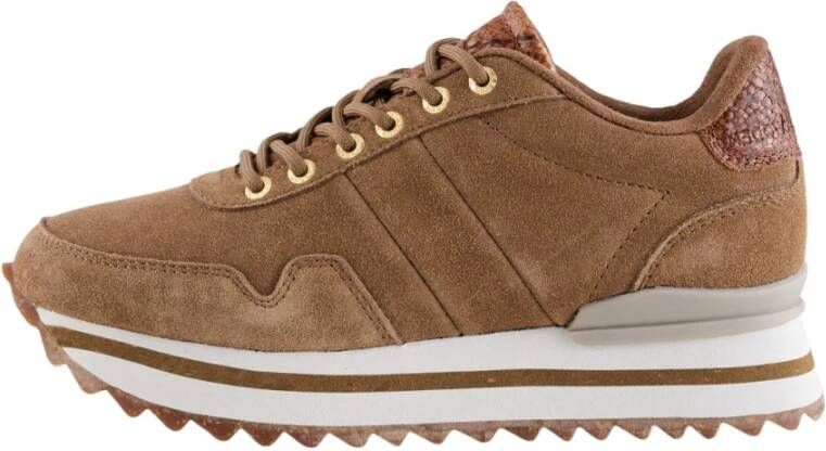 Woden Nora III suede plateau , Beige, Dames