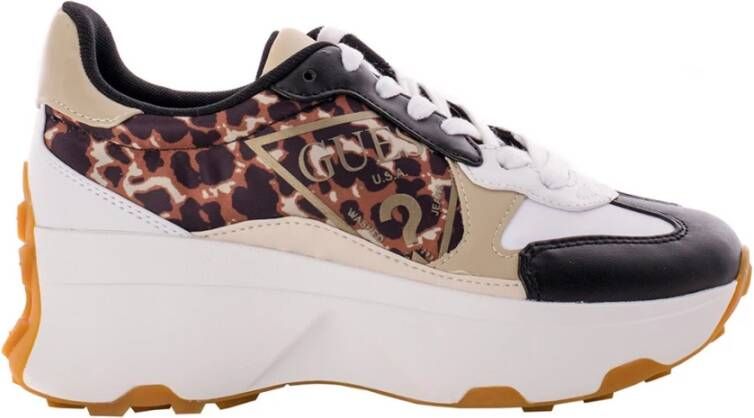 GUESS Calebb sneakers met panterprint zwart/multi