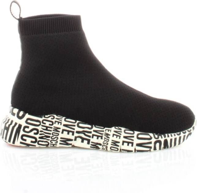 Love Moschino Zwarte Hoge Sneaker Ja15453