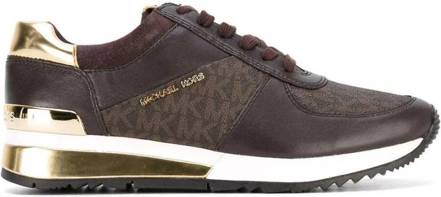 Michael Kors Allie Wrap Trainer leren sneakers bruin