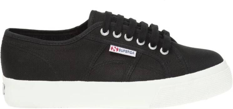Superga ‘Cotu’ platform sneakers , Zwart, Dames