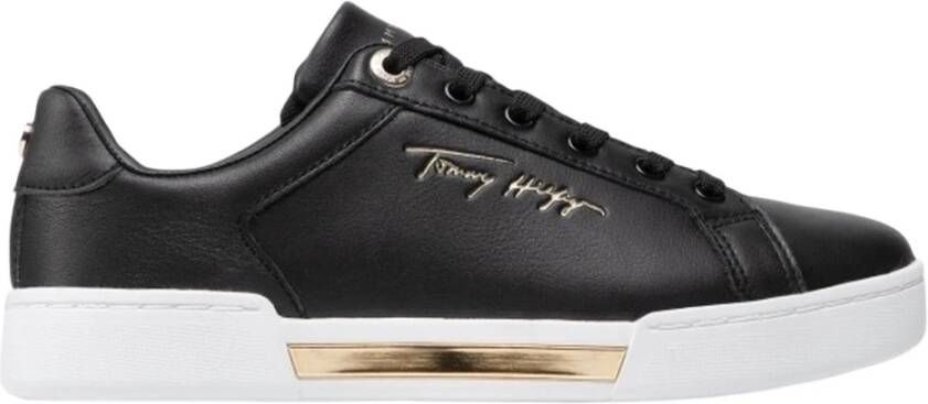Tommy Hilfiger Plateausneakers TH ELEVATED SNEAKER met goudkleurige details