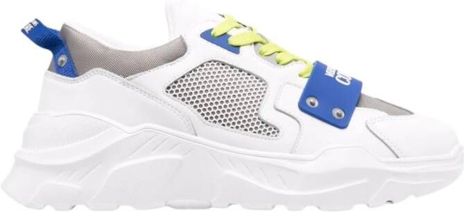 Versace Jeans Couture Dikke sneakers met contrasterende inzetstukken , Wit, Heren