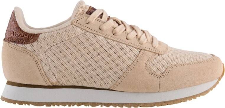 Woden Ydun suede mesh II sneakers , Beige, Dames
