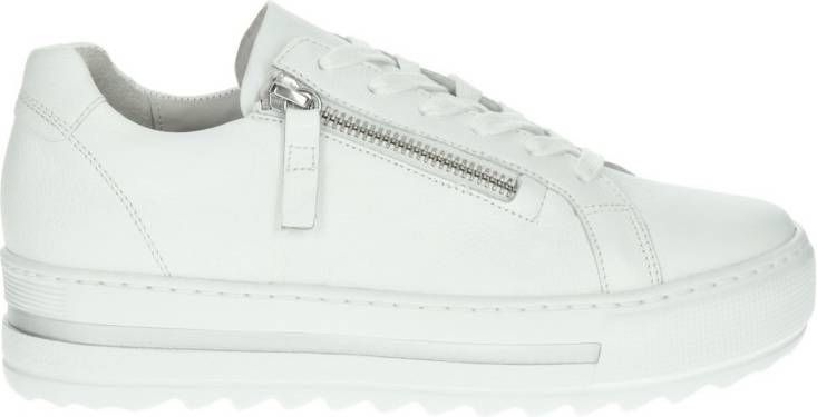 Gabor Cervo leren plateau sneakers wit