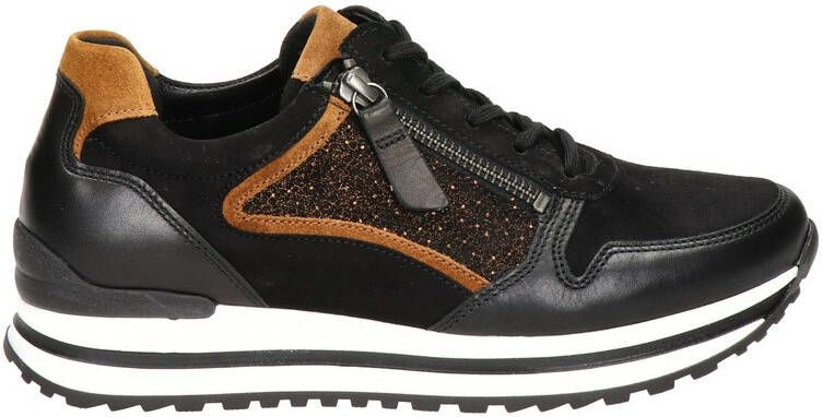 Gabor 526 comfort suède sneakers zwart