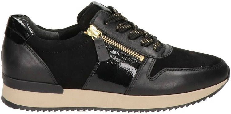 Gabor leren sneakers zwart