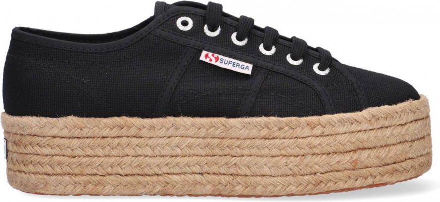 Superga Zwarte Lage Sneakers 2790 Rope