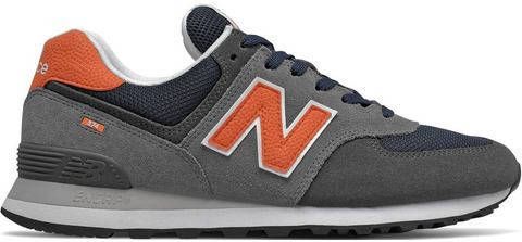 New Balance 574 sneakers grijs/donkerblauw/oranje