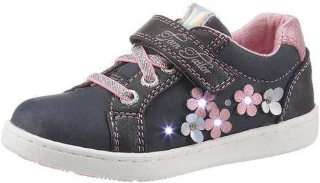 Tom Tailor Slip on sneakers met strasstenen en bloemen gegarneerd