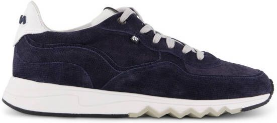 Floris van Bommel Nineti sneaker van suè, de met leren details