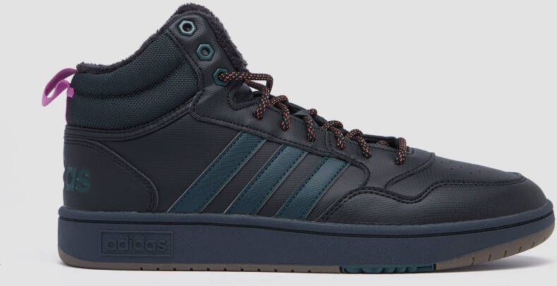Adidas hoops 3.0 mid wtr sneakers zwart/groen heren