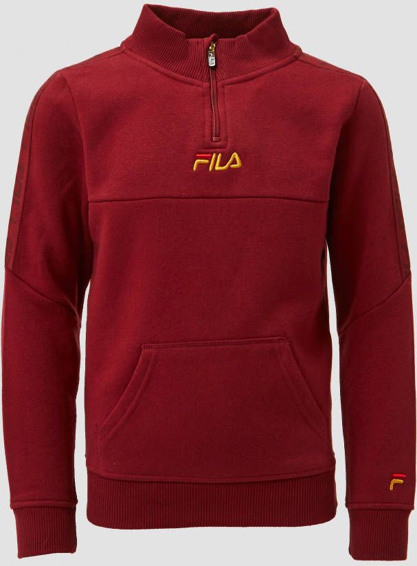Fila piceno tape quarter sweater rood/goud kinderen