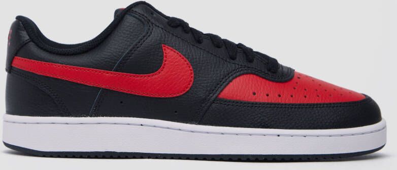 Nike court vision low sneakers zwart/rood heren