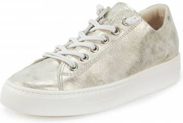 Paul Green Sneakers elastische vetersluiting beige