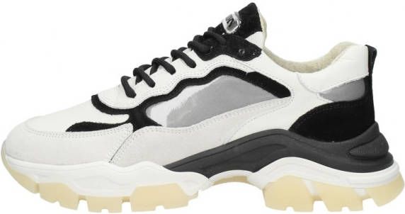 Bronx Tayke-Over leren chunky sneakers off white/zwart