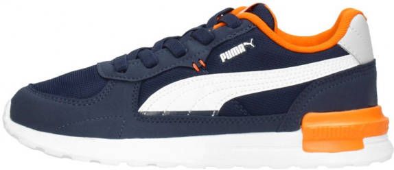 PUMA Graviton Sneakers Peuters Donkerblauw Wit Oranje