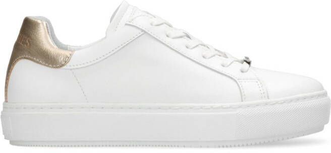 Shabbies Sneaker smooth leather white yellow
